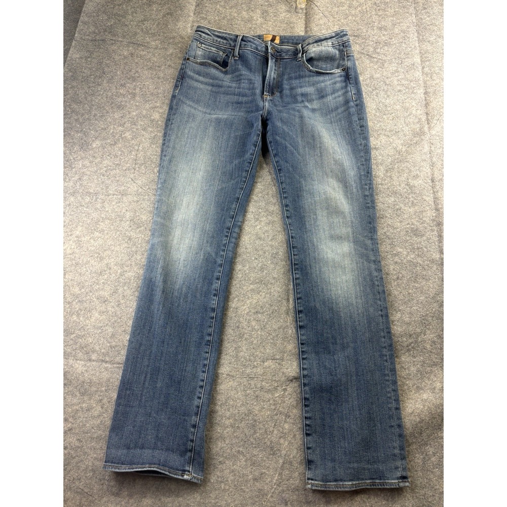 Driftwood Womens 32 Blue Denim Audrey Classic Fit Mid Rise Straight Jeans Casual